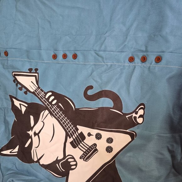 Guitar playing rock and roll cat shirt XL NWOT - Picture 4 of 8